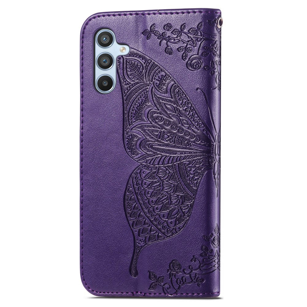 Samsung Galaxy A36 5G / A56 5G Fodral Fjäril Tryck Mörk Lila