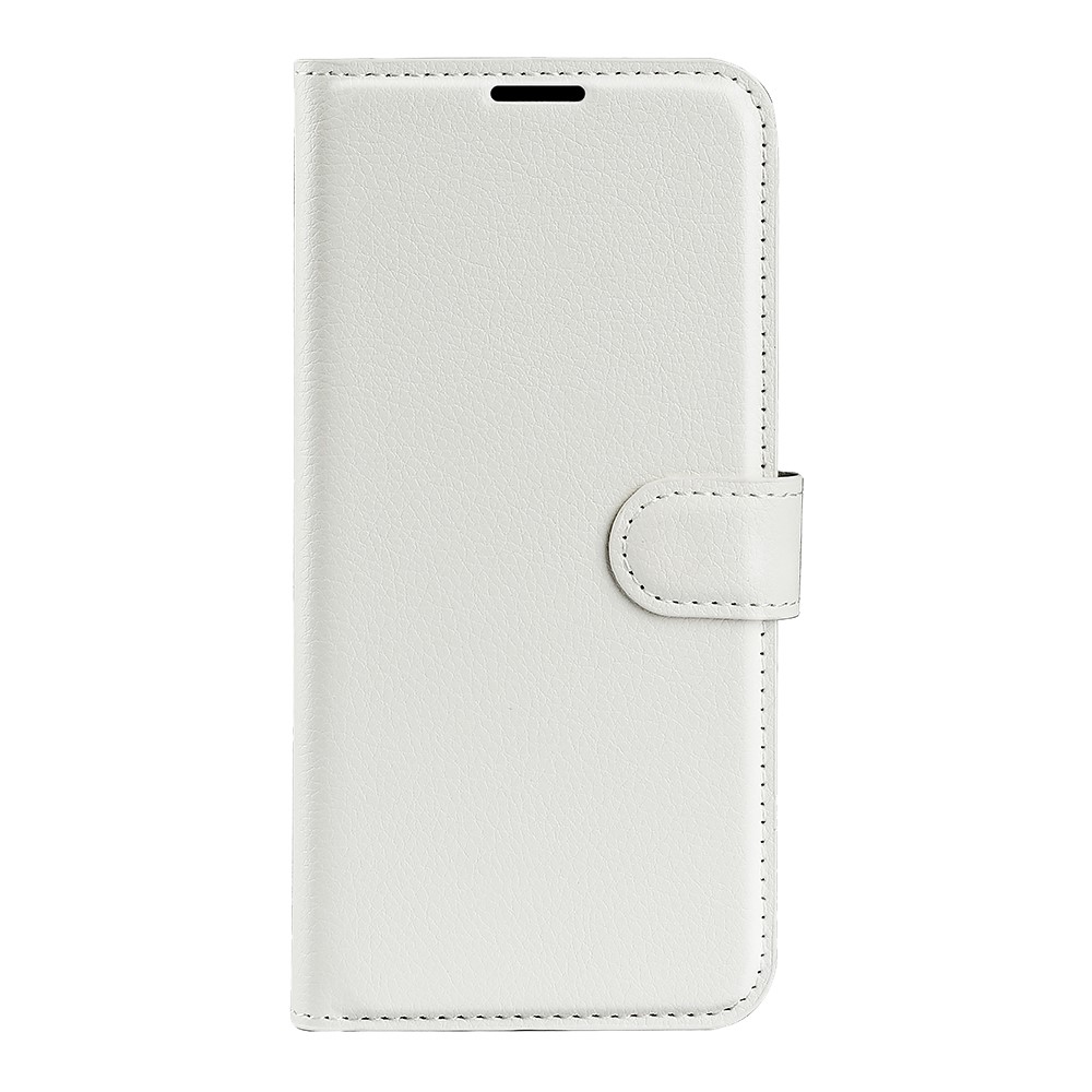 Google Pixel 9a Fodral Litchi Läder Vit