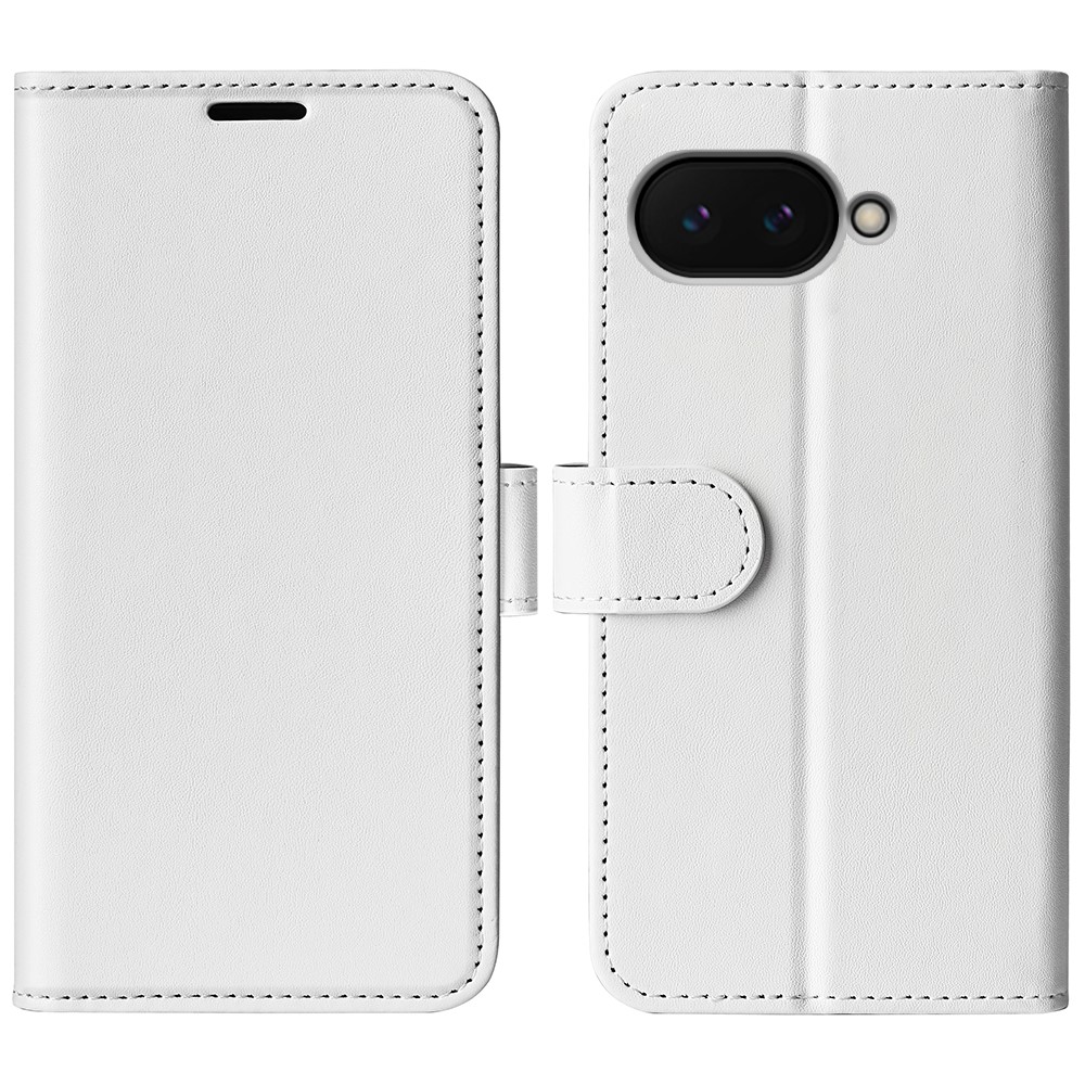 Google Pixel 9a Fodral Crazy Horse Läder Vit