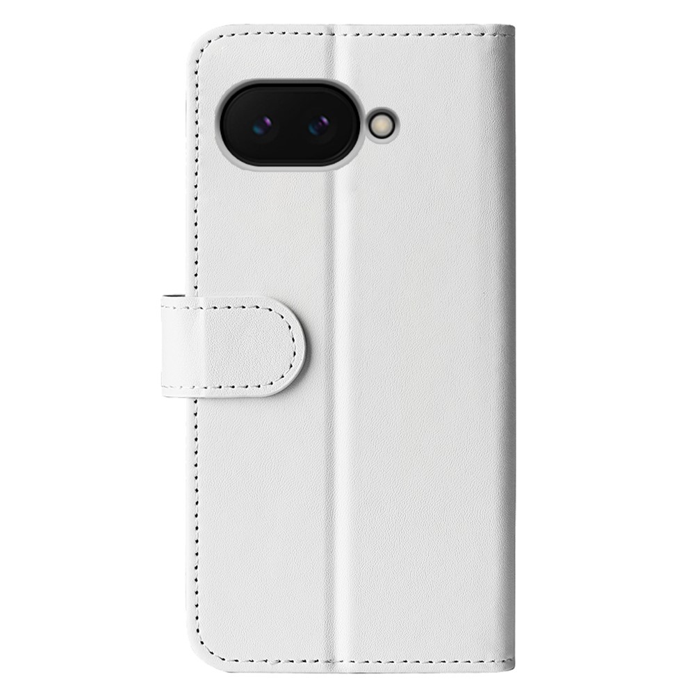 Google Pixel 9a Fodral Crazy Horse Läder Vit