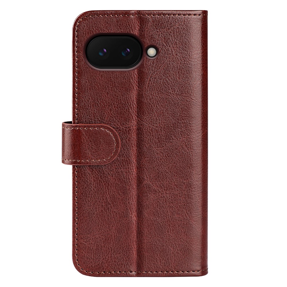 Google Pixel 9a Fodral Crazy Horse Läder Brun
