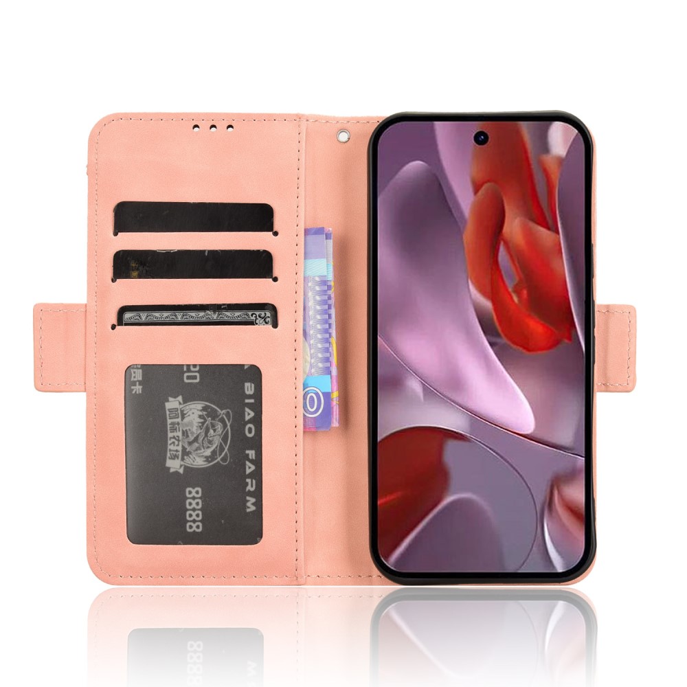 Google Pixel 9a Fodral Med Avtagbart Kortfodral Rosa