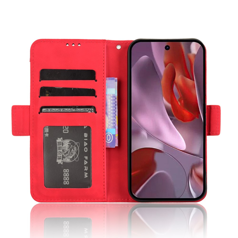 Google Pixel 9a Fodral Med Avtagbart Kortfodral Röd