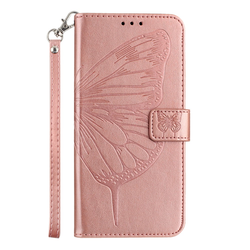 Google Pixel 9a Fodral Fjäril Tryck Roséguld