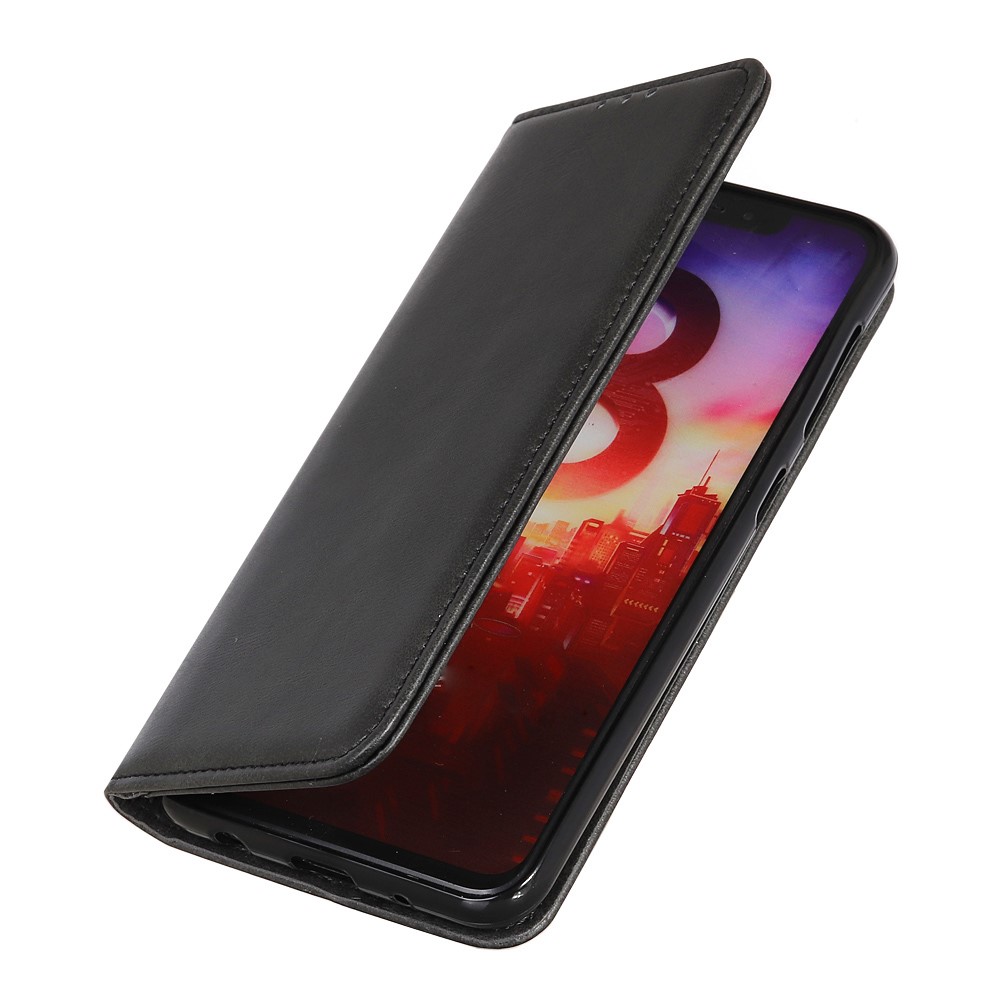 Google Pixel 9a Fodral Flip Split Läder Svart