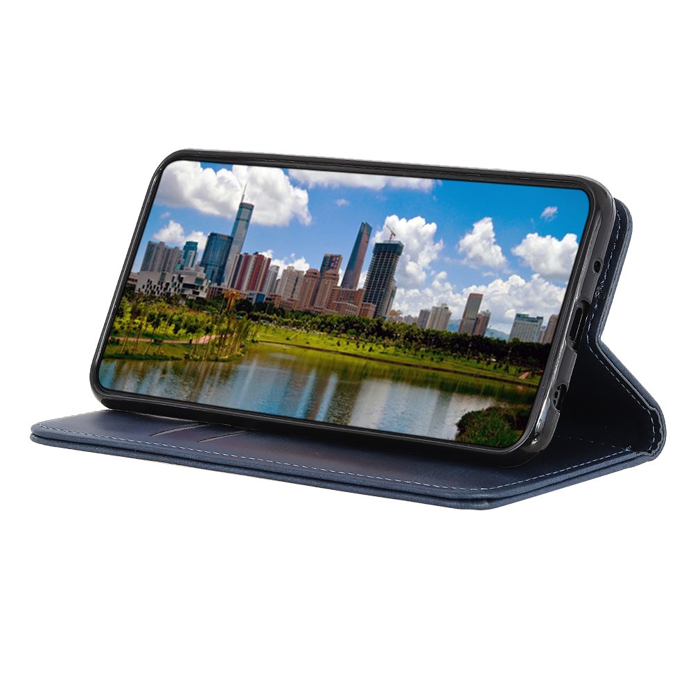 Google Pixel 9a Fodral Flip Split Läder Blå