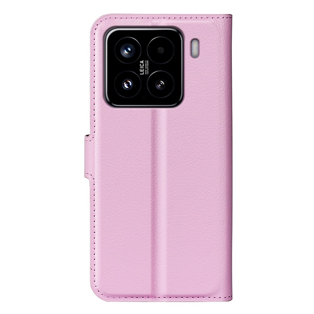 Xiaomi 15 Fodral Litchi Läder Ljus Rosa