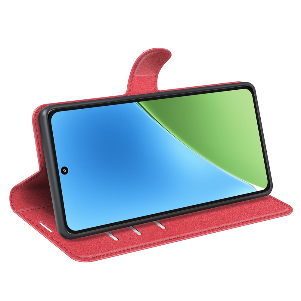 Xiaomi 15 Fodral Litchi Läder Röd