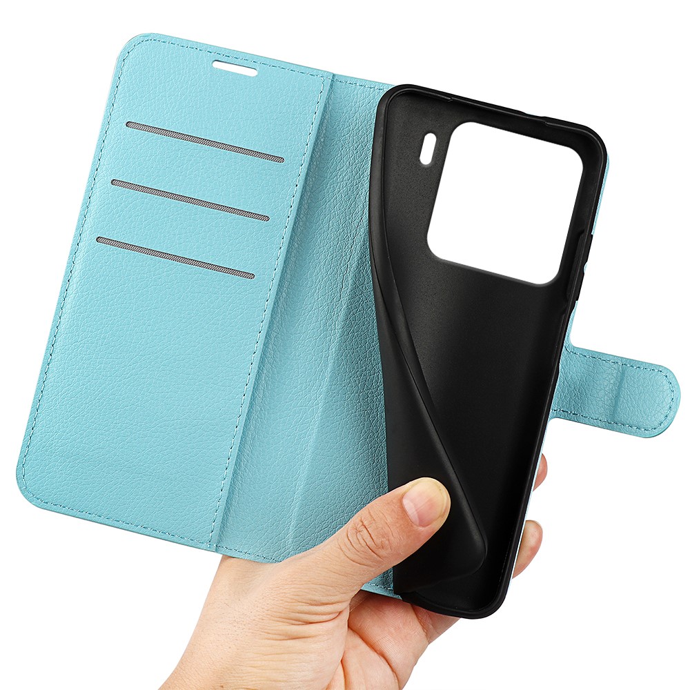 Xiaomi 15 Fodral Litchi Läder Blå