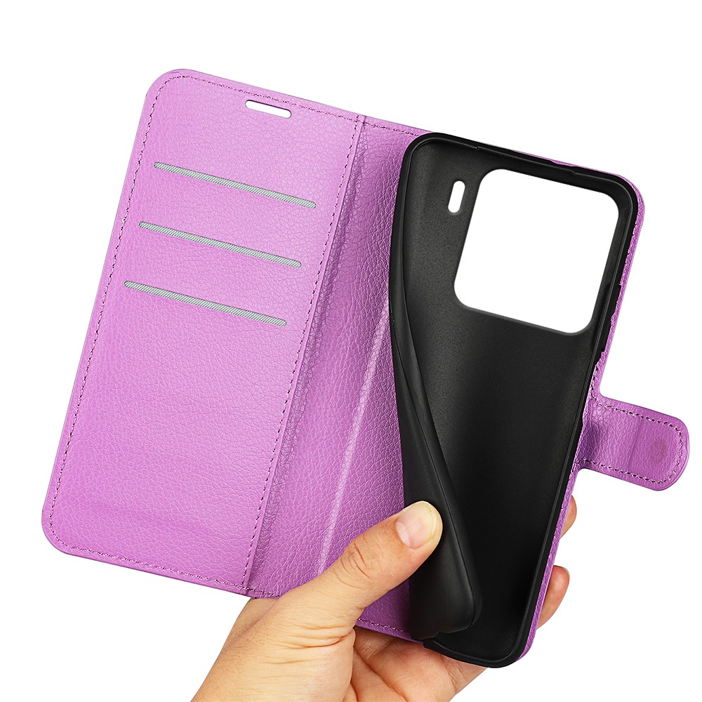 Xiaomi 15 Fodral Litchi Läder Lila