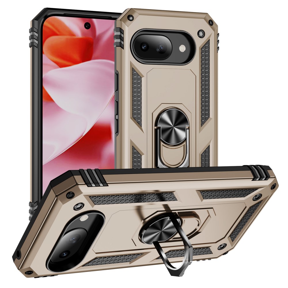 Google Pixel 9a Skal Shockproof Hybrid Ring Guld