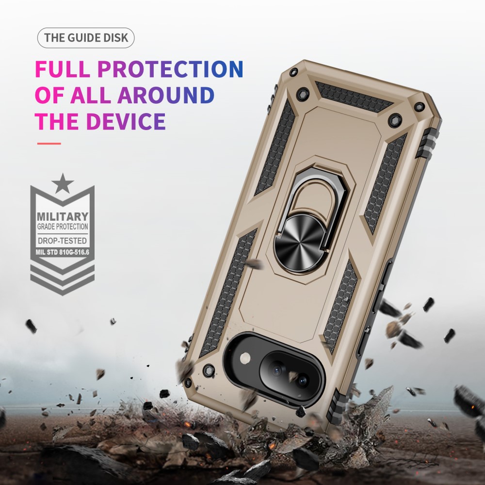 Google Pixel 9a Skal Shockproof Hybrid Ring Guld