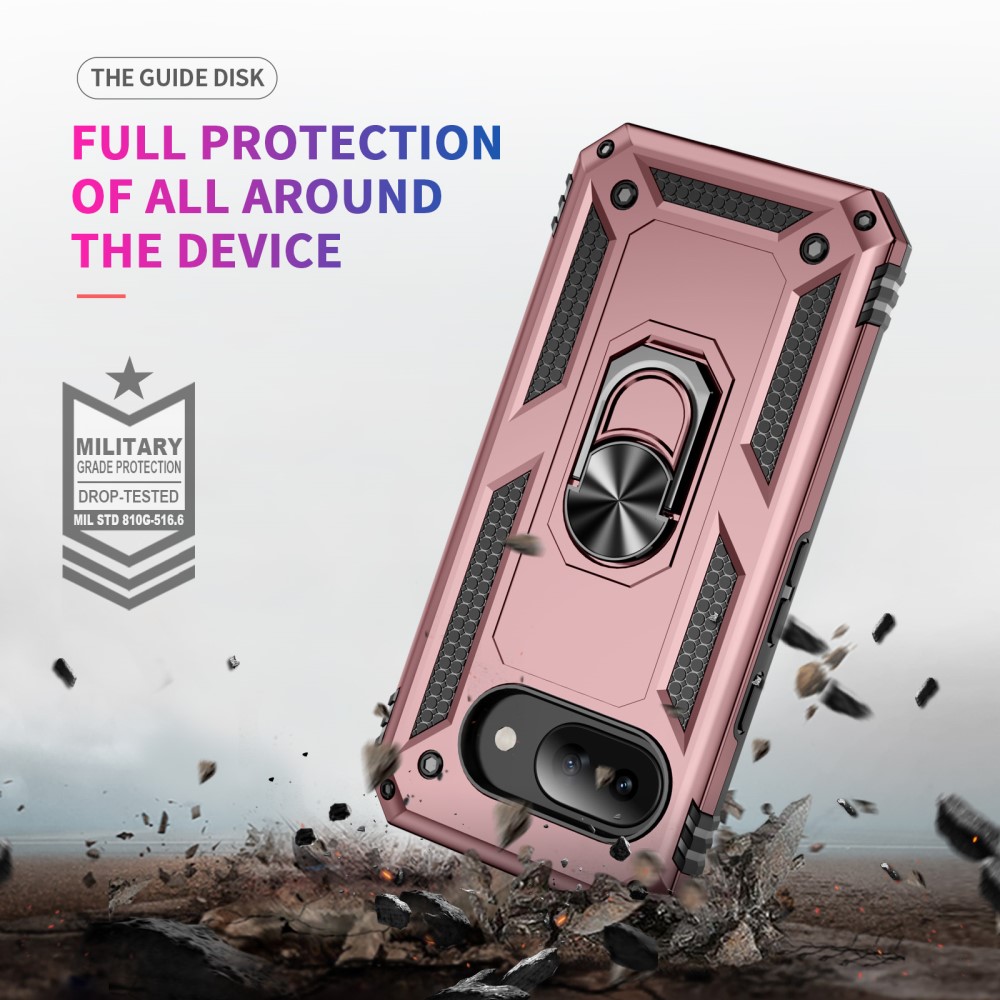 Google Pixel 9a Skal Shockproof Hybrid Ring Roséguld