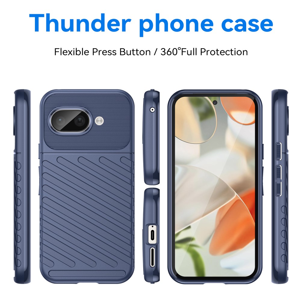 Google Pixel 9a Skal Twill Textur Blå