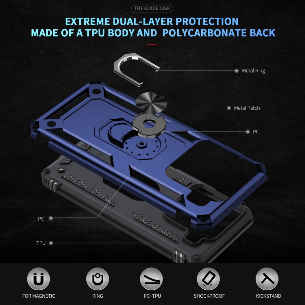 Xiaomi 15 Skal Shockproof Hybrid Ring Blå