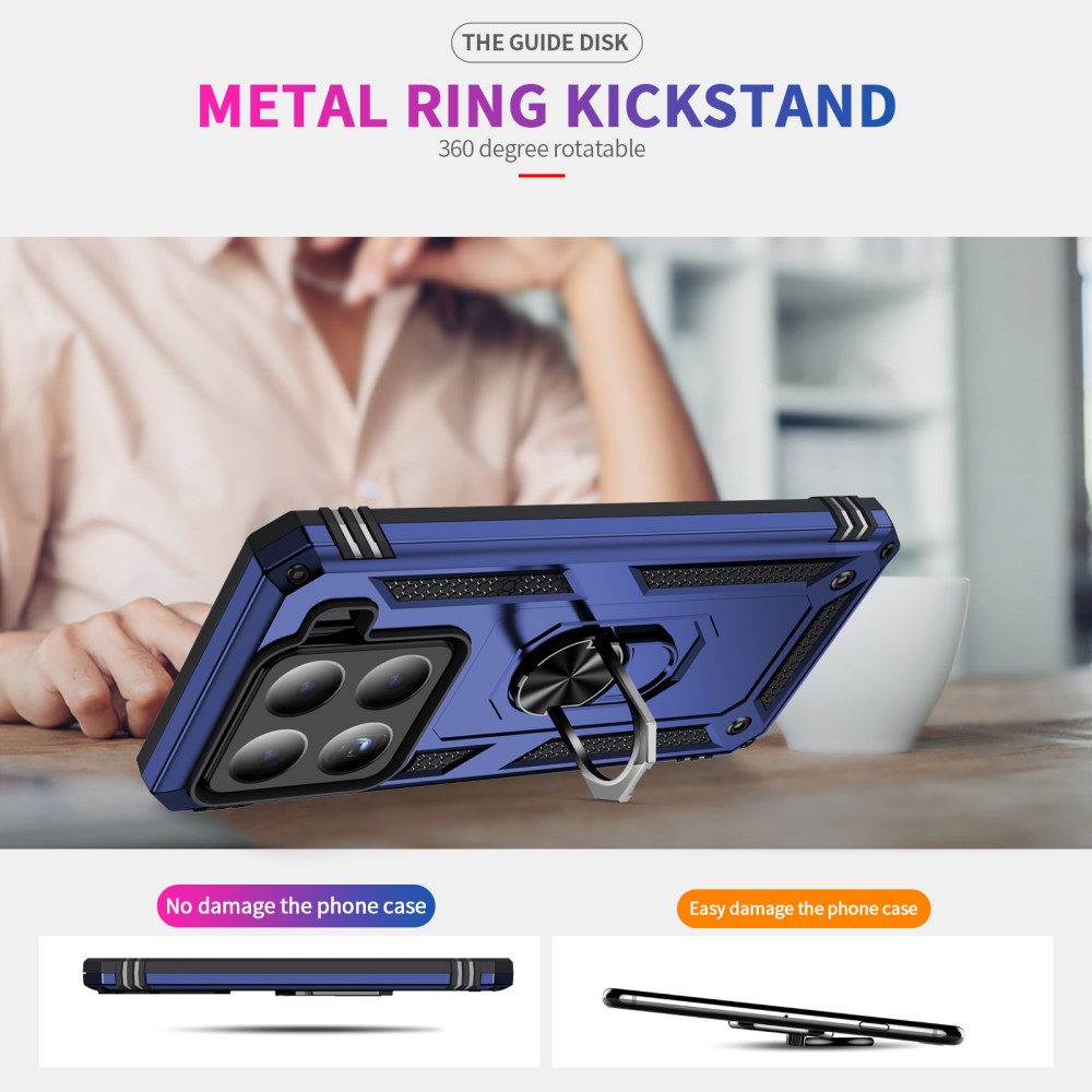 Xiaomi 15 Skal Shockproof Hybrid Ring Blå