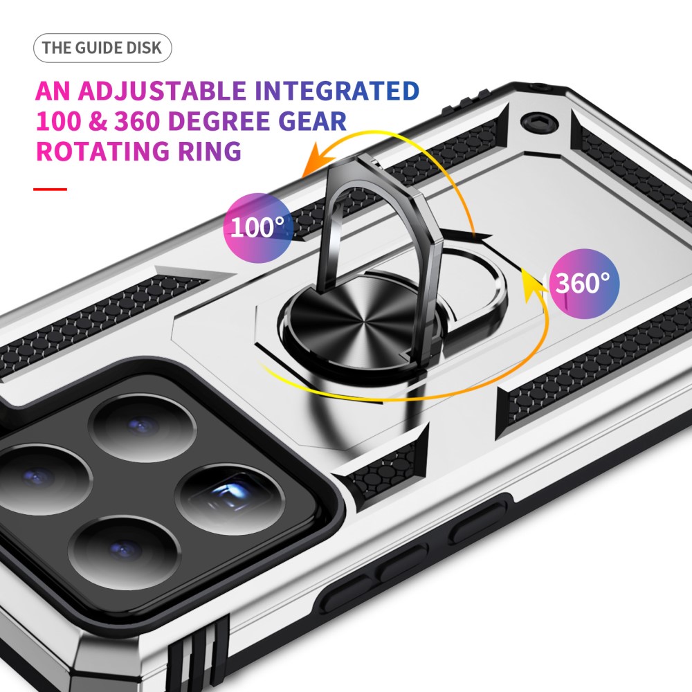 Xiaomi 15 Skal Shockproof Hybrid Ring Silver