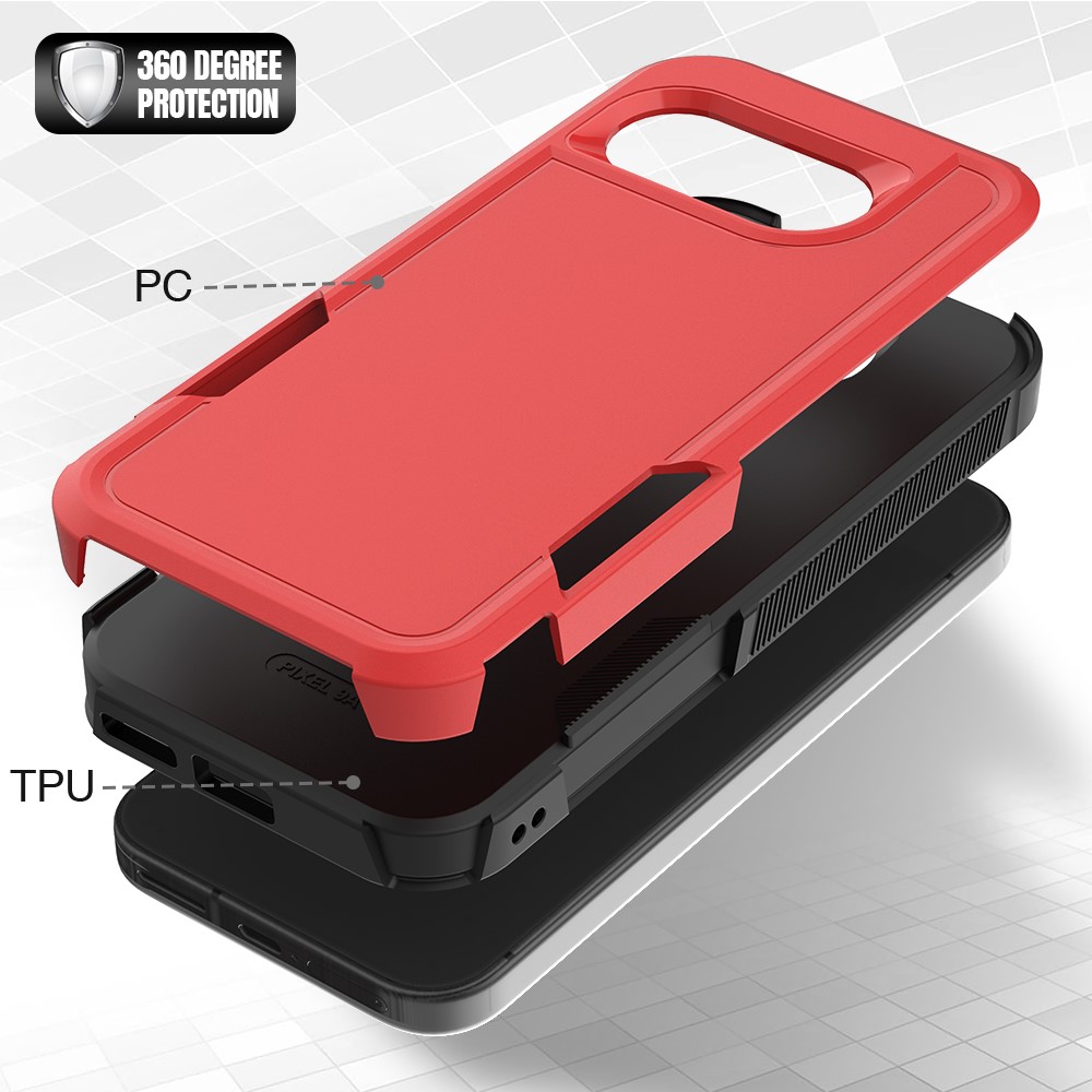 Google Pixel 9a Skal Extreme Shockproof Hybrid Röd