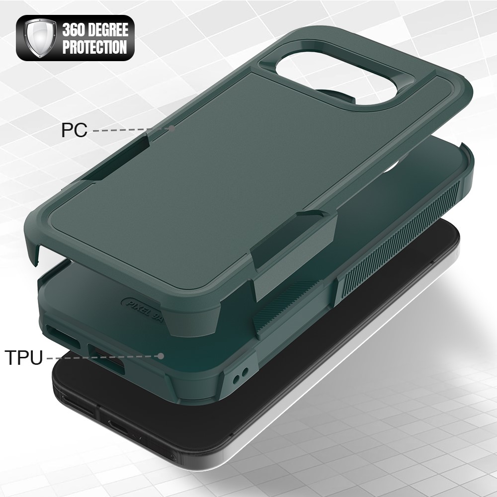 Google Pixel 9a Skal Extreme Shockproof Hybrid Grön