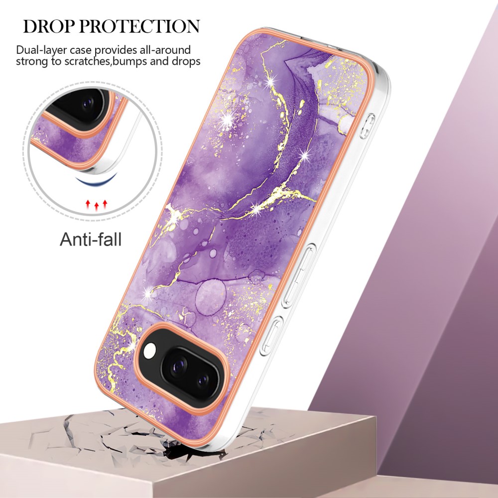 Google Pixel 9a Skal Marmor Lila