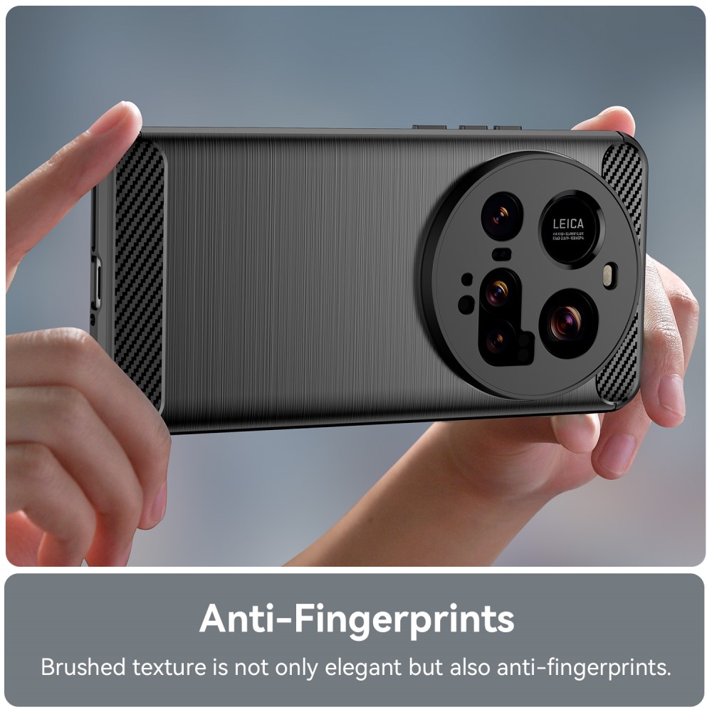Xiaomi 15 Ultra Skal Borstad Stål Textur Svart