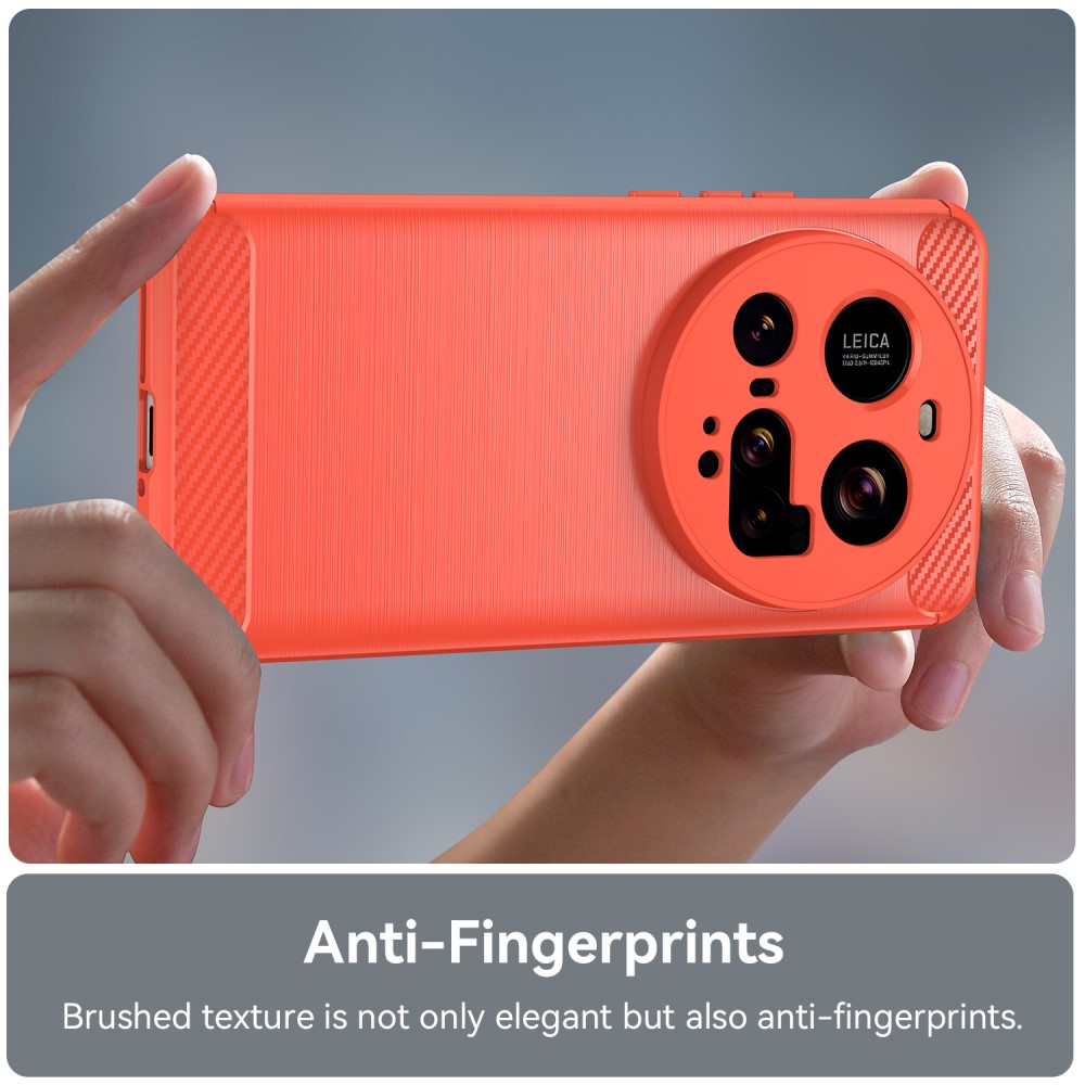 Xiaomi 15 Ultra Skal Borstad Stål Textur Röd