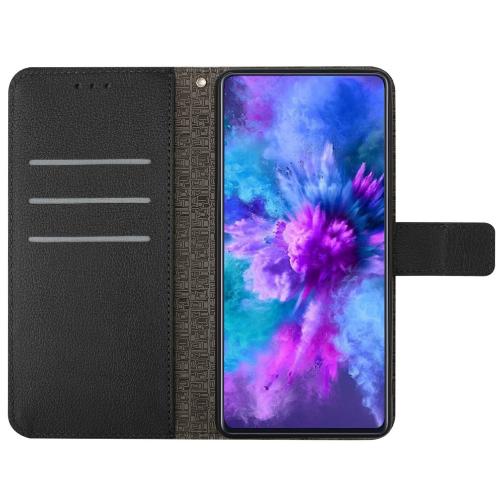 Xiaomi 15 Ultra Fodral Läder Rhombus Svart