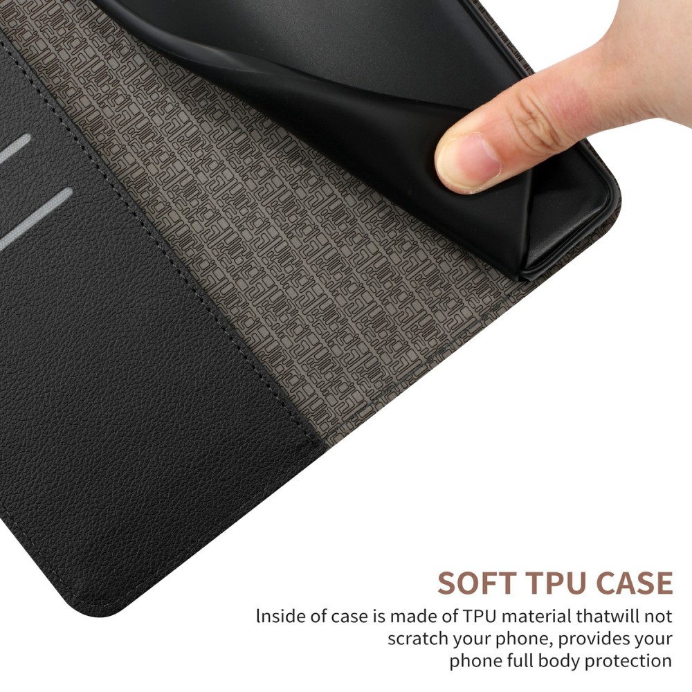 Xiaomi 15 Ultra Fodral Läder Rhombus Svart
