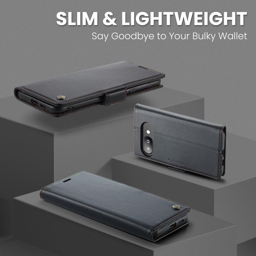 CASEME Google Pixel 9a Fodral RFID Läder Svart
