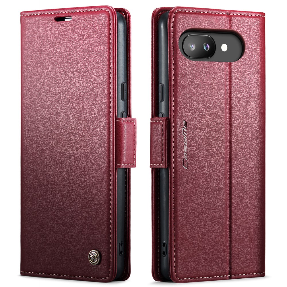 CASEME Google Pixel 9a Fodral RFID Läder Röd