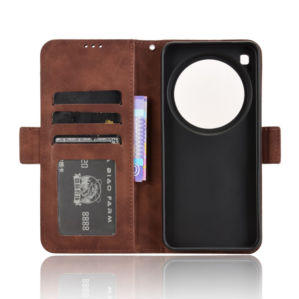Xiaomi 15 Ultra Fodral Med Avtagbart Kortfodral Brun