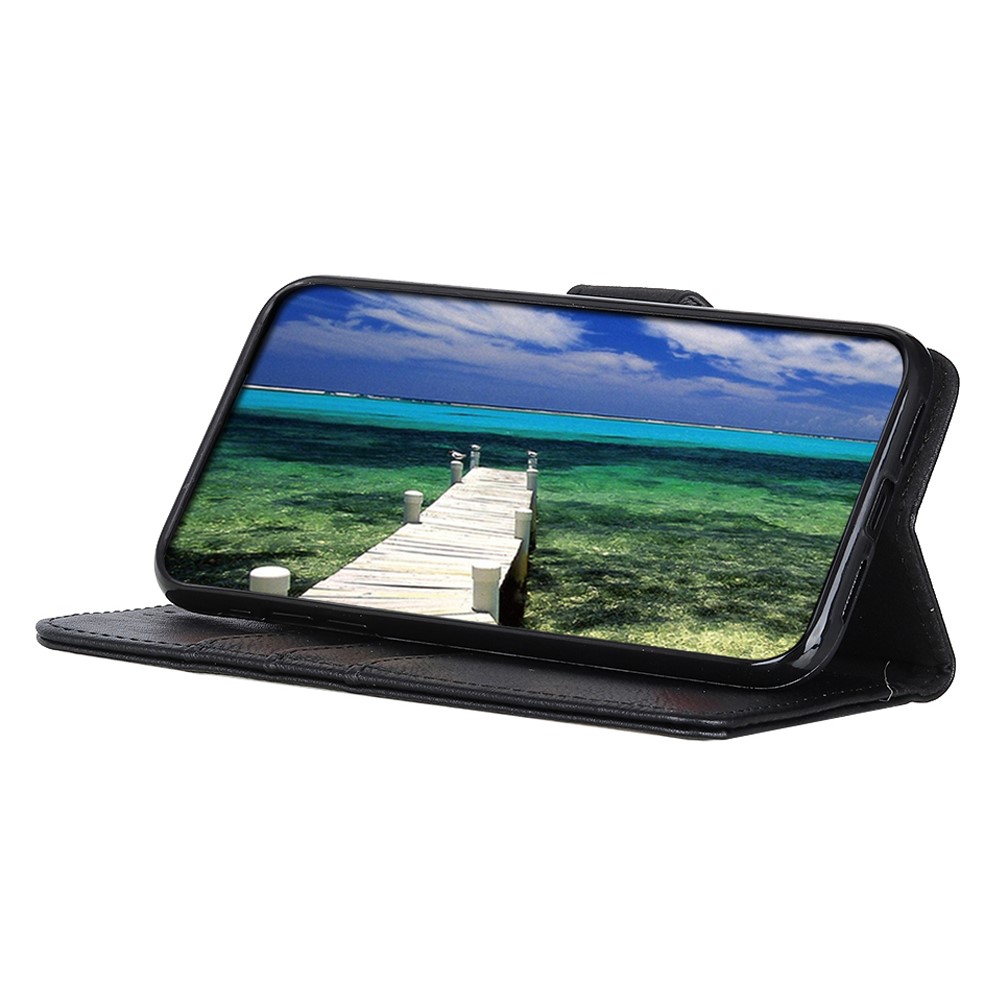 KHAZNEH Samsung Galaxy S25 Edge Fodral Läder Svart