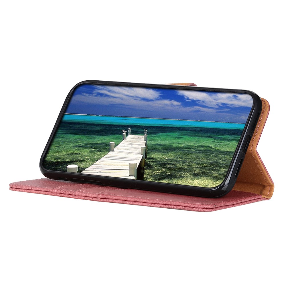 KHAZNEH Samsung Galaxy S25 Edge Fodral Läder Rosa