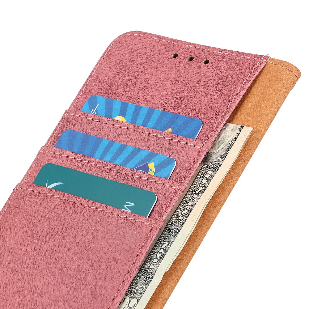 KHAZNEH Samsung Galaxy S25 Edge Fodral Läder Rosa