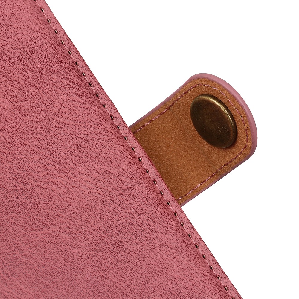 KHAZNEH Samsung Galaxy S25 Edge Fodral Läder Rosa
