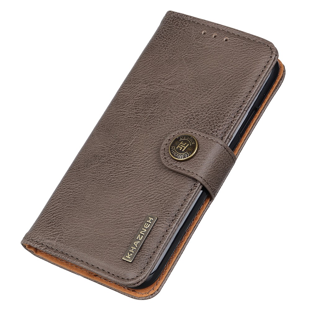 KHAZNEH Samsung Galaxy S25 Edge Fodral Läder Khaki