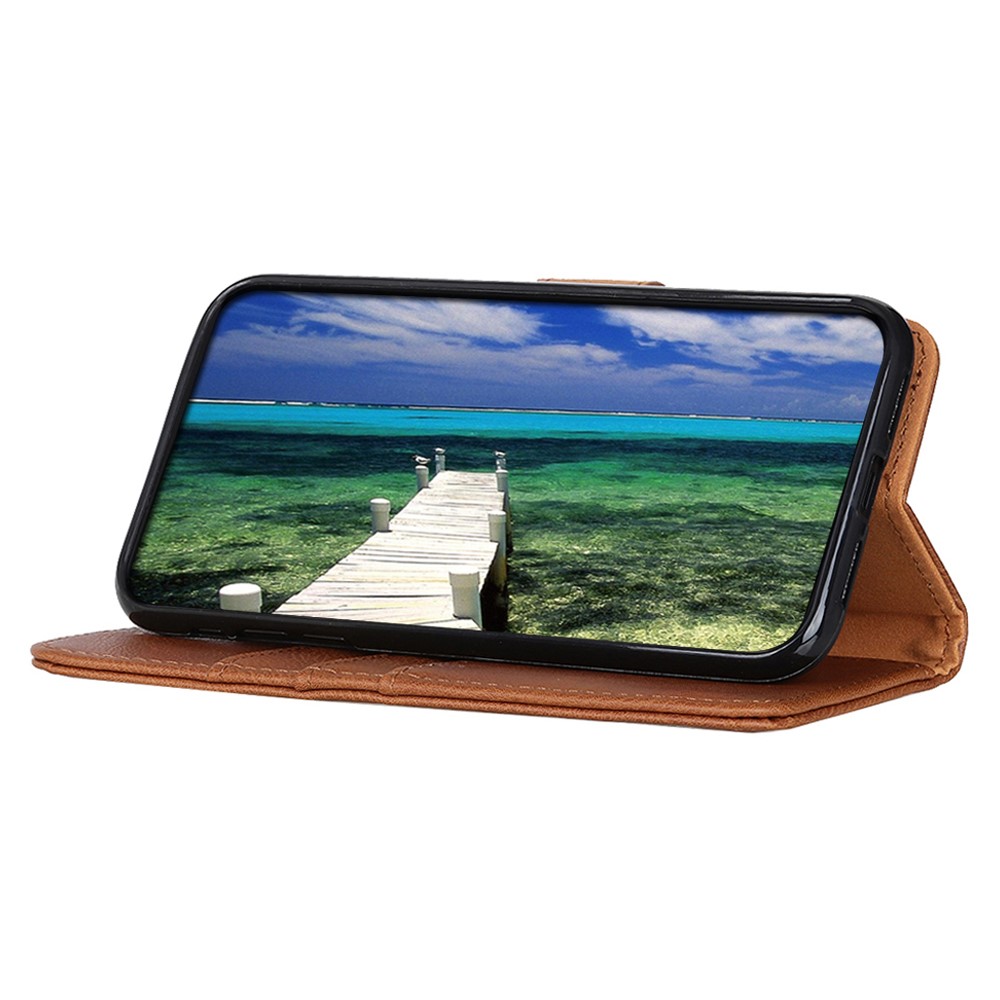 KHAZNEH Samsung Galaxy S25 Edge Fodral Läder Brun