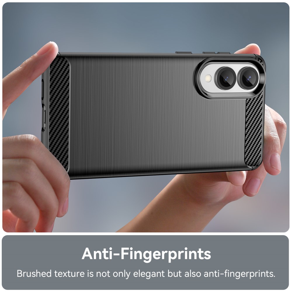 Samsung Galaxy S25 Edge Skal Borstad Stål Svart