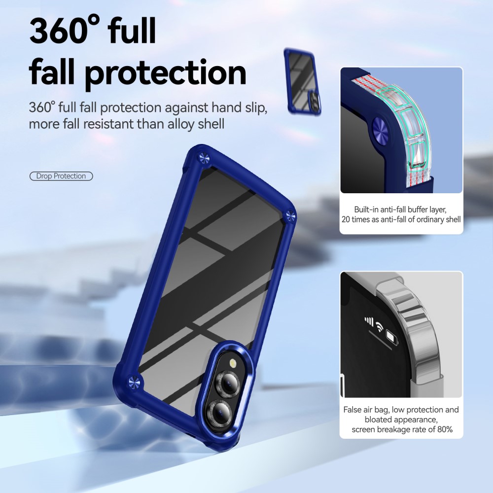 Samsung Galaxy S25 Edge Skal Xtreme Shockproof Hybrid Blå