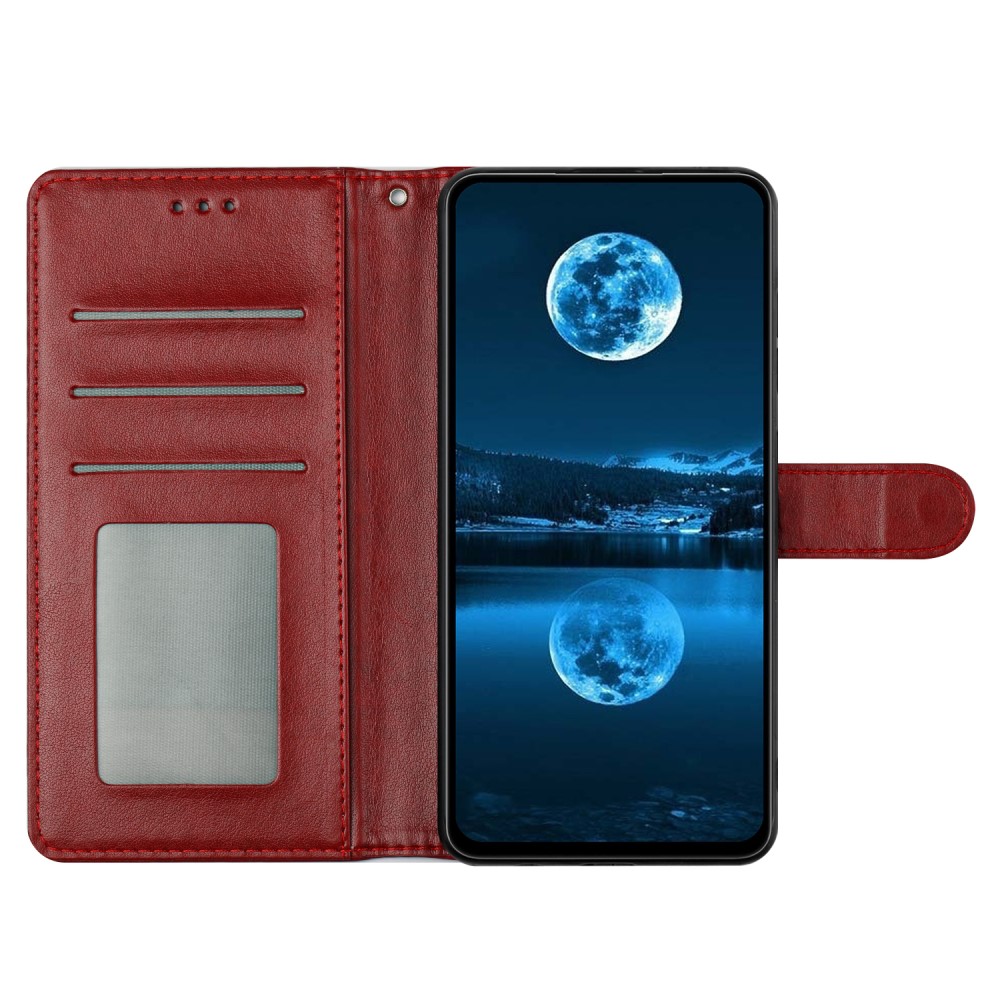 Samsung Galaxy S25 Edge Fodral Läder Röd