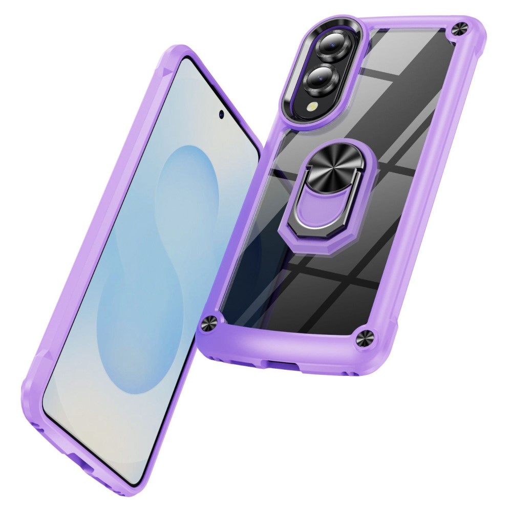 Samsung Galaxy S25 Edge Skal Shockproof Ring Hybrid Lila
