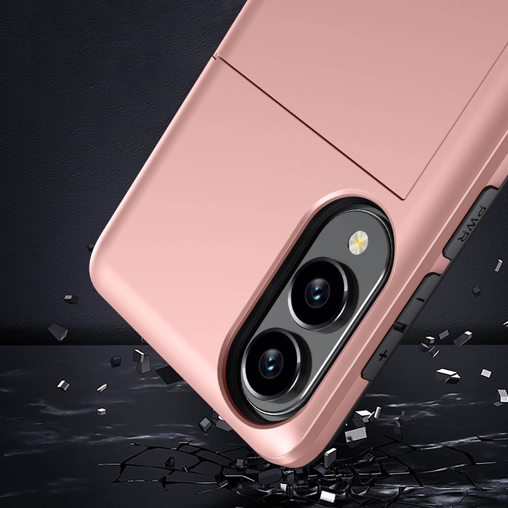 Samsung Galaxy S25 Edge Skal Hybrid Med Kortfack Militär Grön