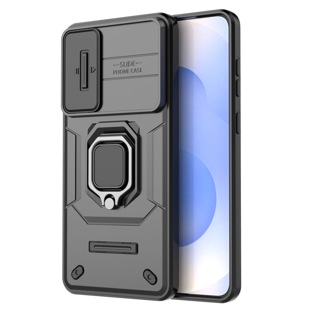 Samsung Galaxy S25 Edge Skal CamShield Ring Hybrid Svart