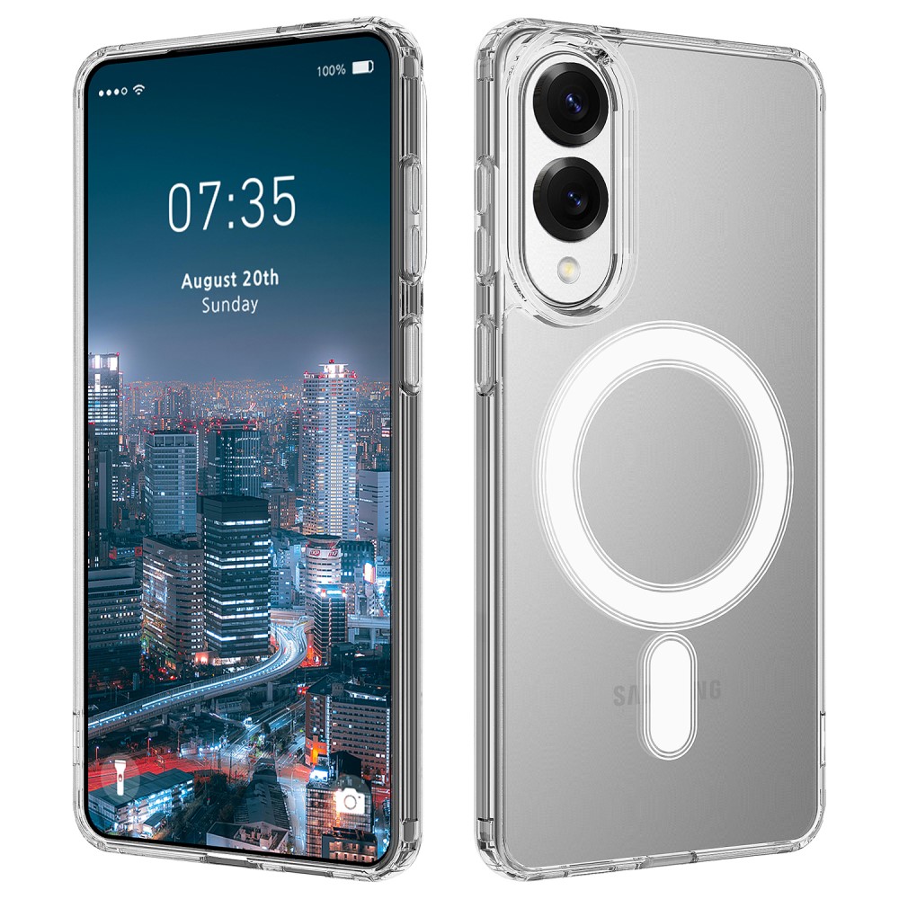 Samsung Galaxy S25 Edge Skal MagSafe Hybrid Transparent