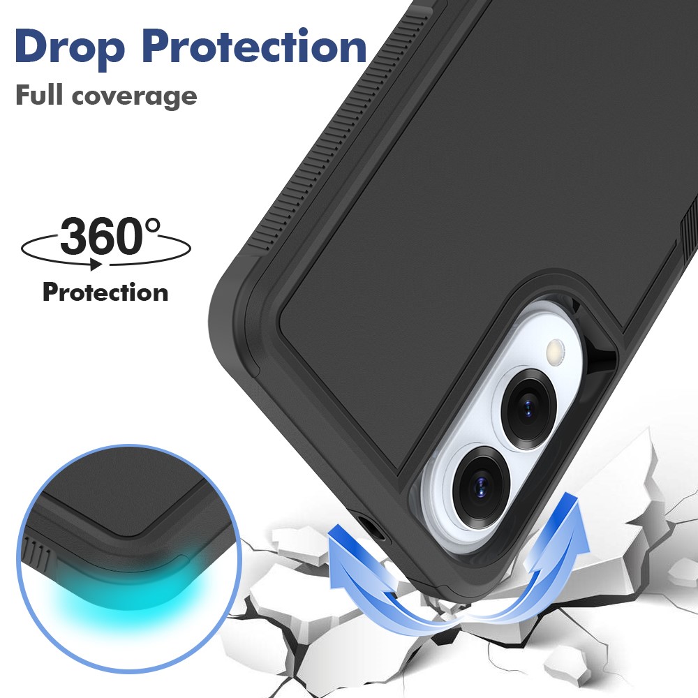 Samsung Galaxy S25 Edge Skal Extreme Shockproof Hybrid Svart