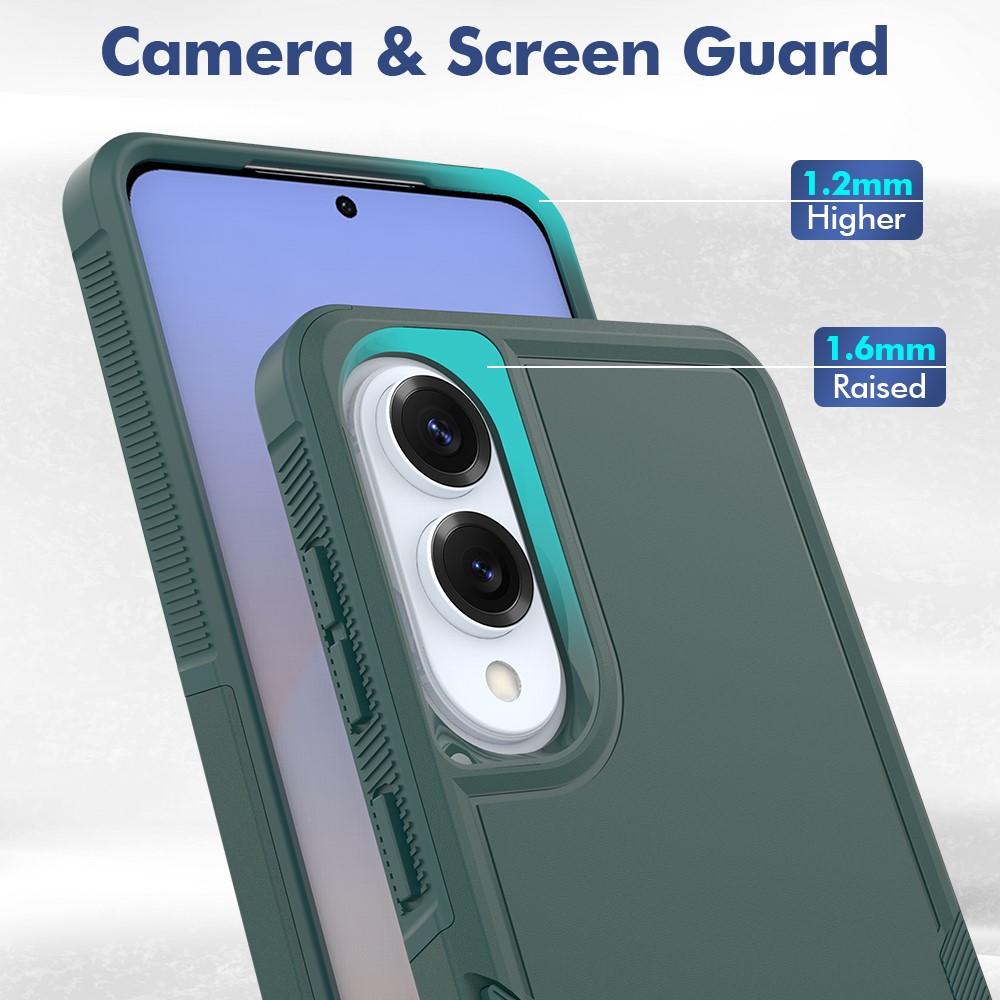 Samsung Galaxy S25 Edge Skal Extreme Shockproof Hybrid Grön