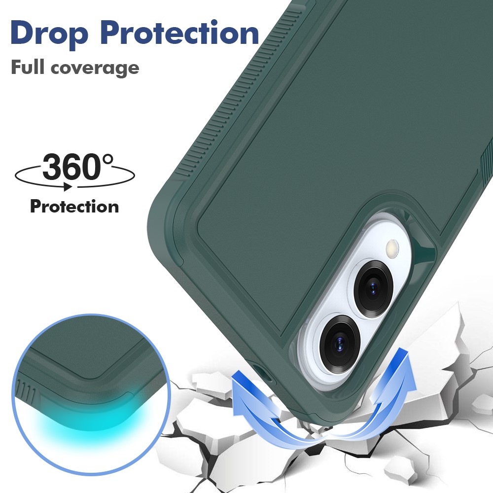 Samsung Galaxy S25 Edge Skal Extreme Shockproof Hybrid Grön