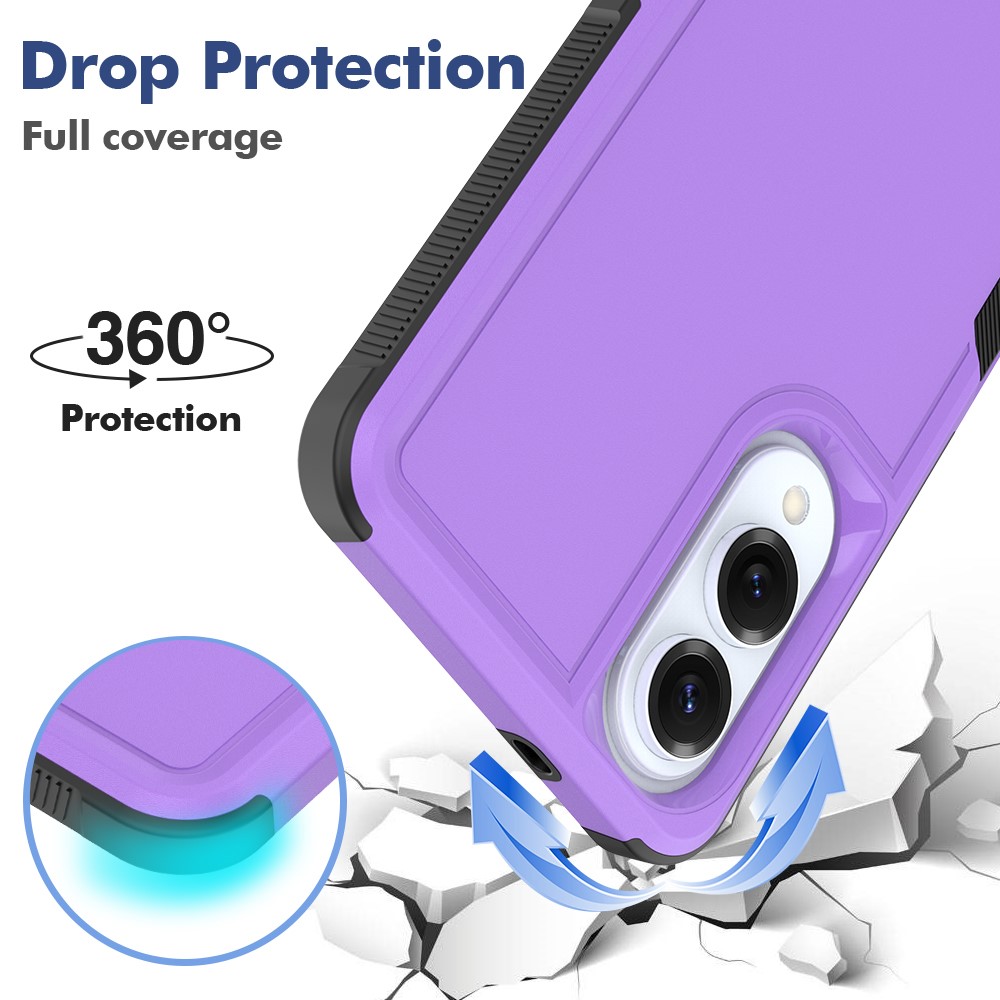 Samsung Galaxy S25 Edge Skal Extreme Shockproof Hybrid Lila