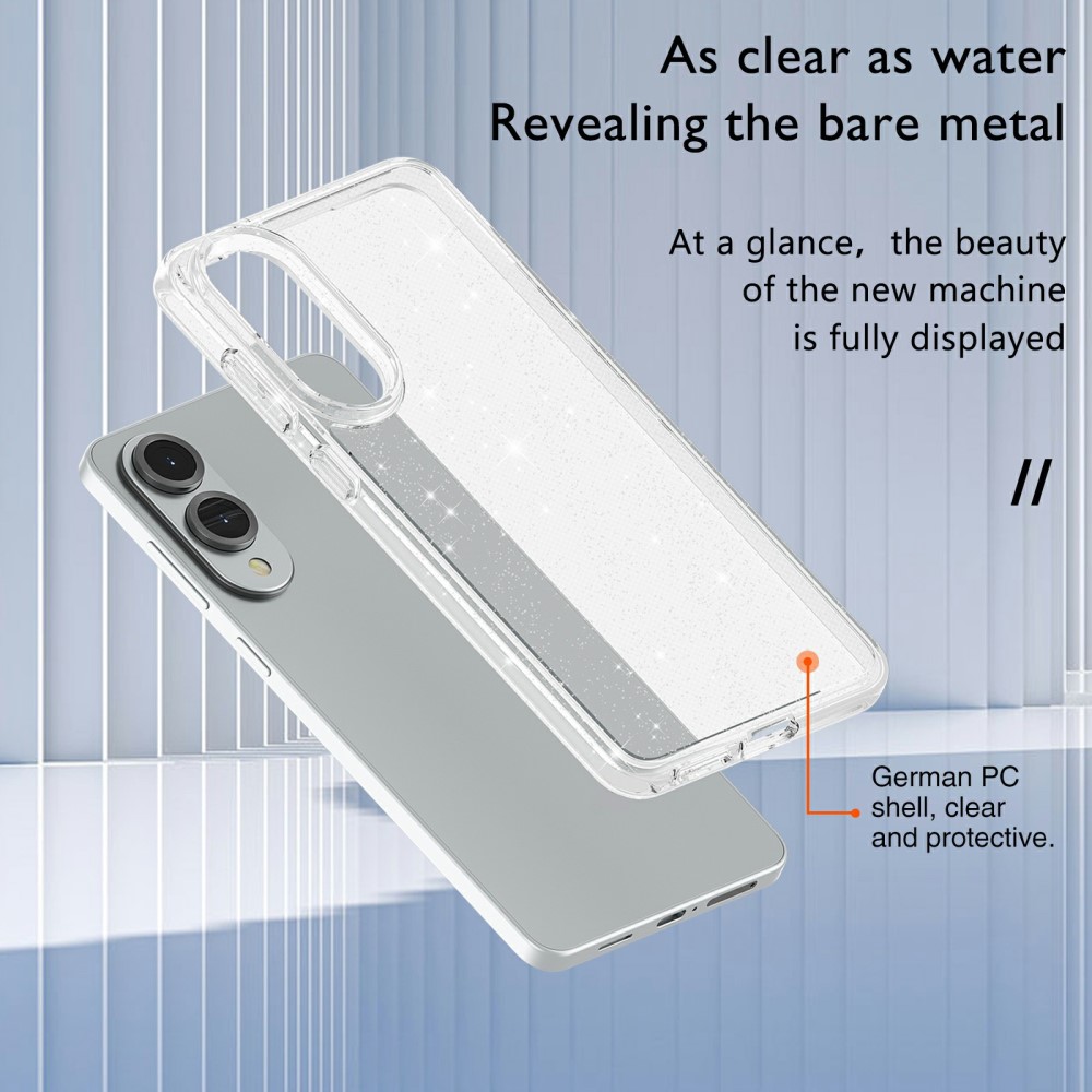 Samsung Galaxy S25 Edge Skal Glitter Transparent