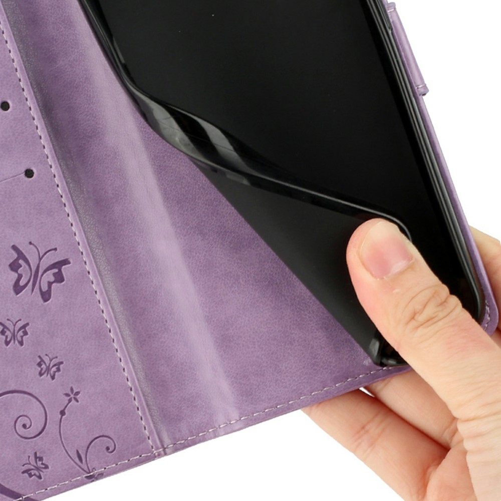 Samsung Galaxy S25 Edge Fodral Med Blommigt Tryck Lila